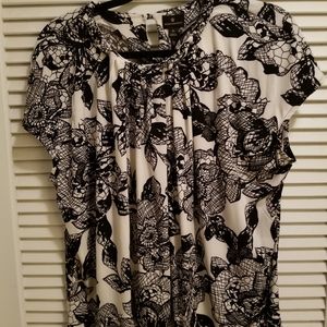 Worthington Blouse Style Bear/Blk Greenwich